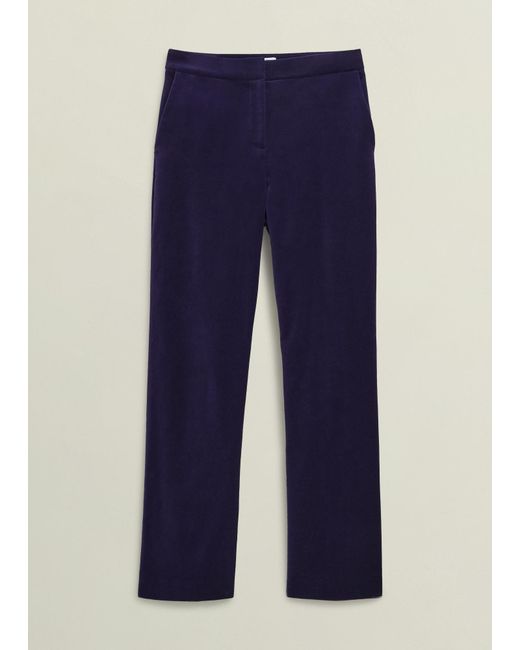 Hobbs Black Heather Velvet Trousers