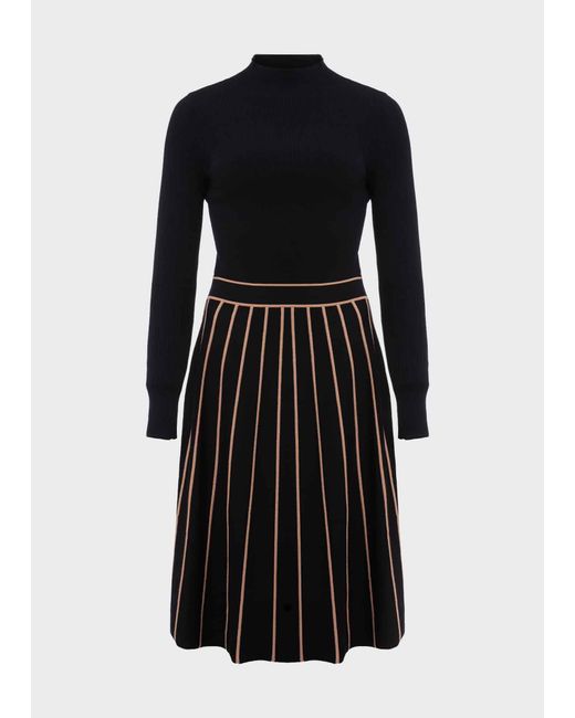 Hobbs Black Lena Knitted Dress