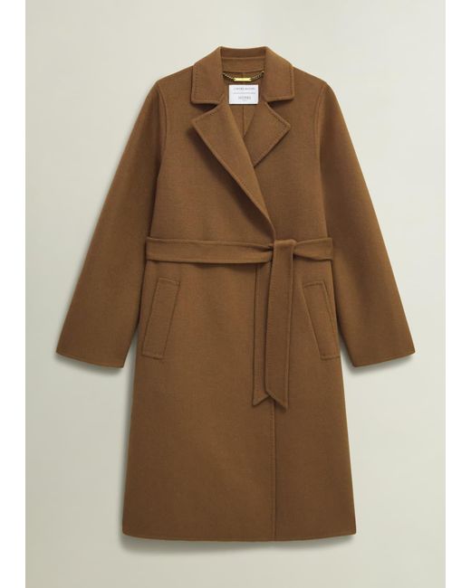 Hobbs Brown Lytham Wrap Coat With Wool
