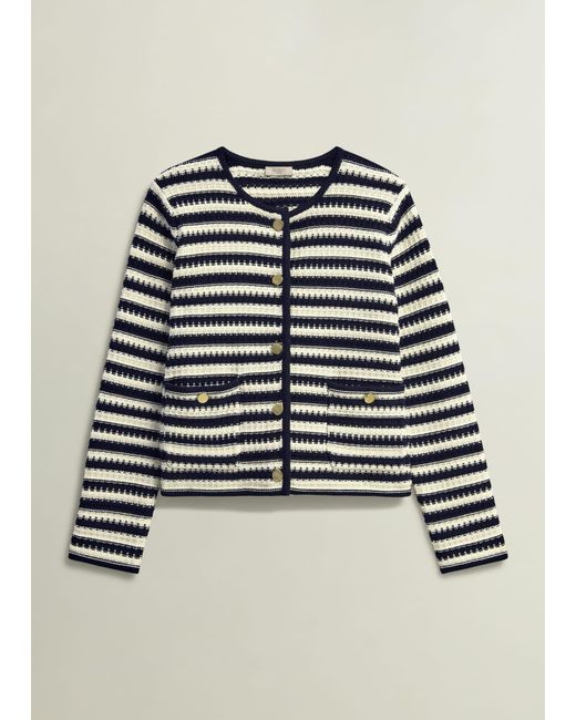 Hobbs Natural Milly Cotton Knitted Jacket