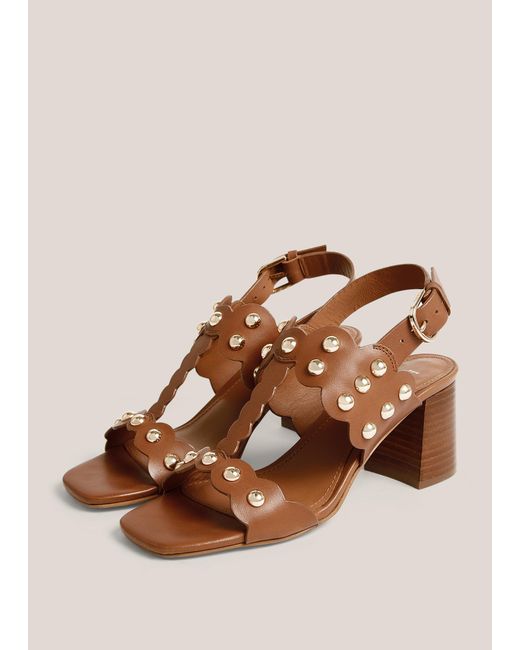 Hobbs Pink Briony Leather Sandals