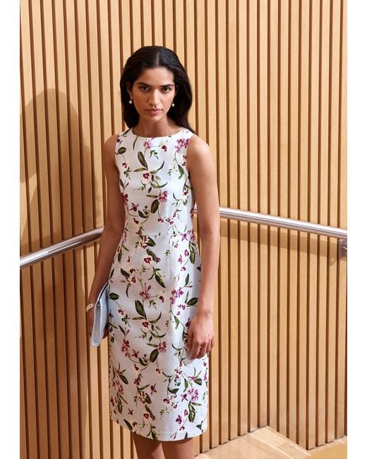 Hobbs Natural Freda Floral Dress