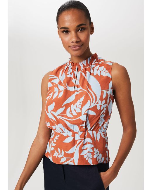 Hobbs Red Luciana Floral Blouse