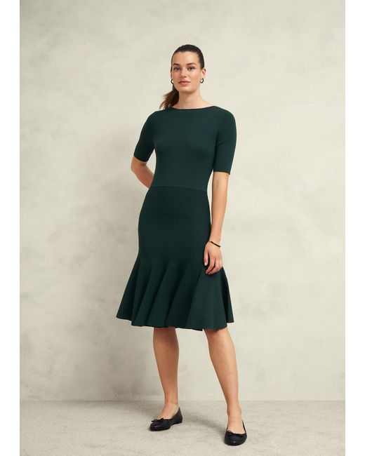 Hobbs Blue Abbie Knitted Dress