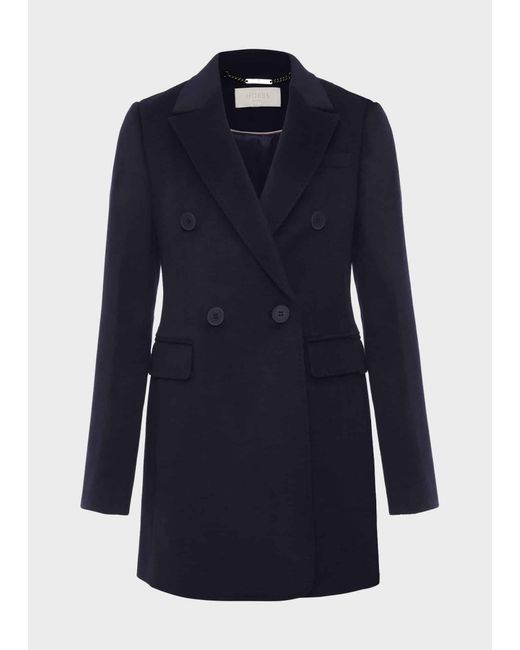 Hobbs Blue Skye Coat With Wool