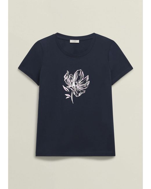 Hobbs Blue Pixie Print T-Shirt