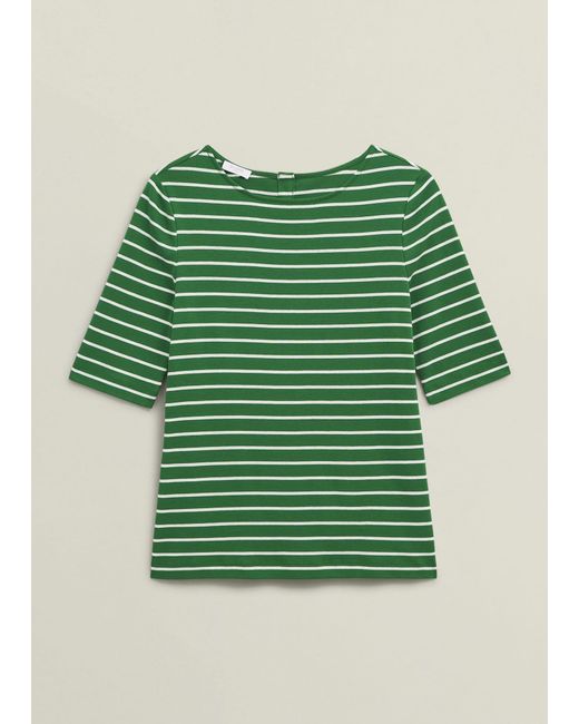 Hobbs Green Katie Cotton Button Back Top