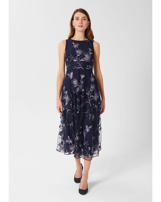 Hobbs Blue Myla Floral Dress