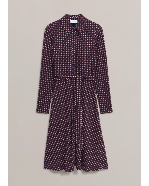 Hobbs Purple Clarice Jersey Dress