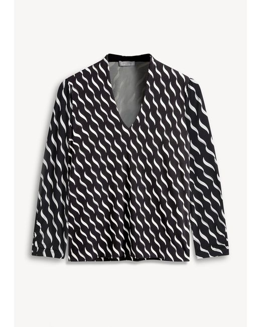 Hobbs Black Aimee Printed Top
