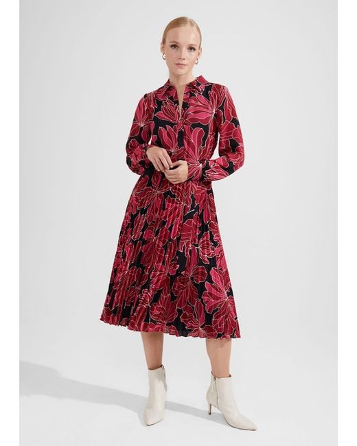 Hobbs Red Laurenza Dress