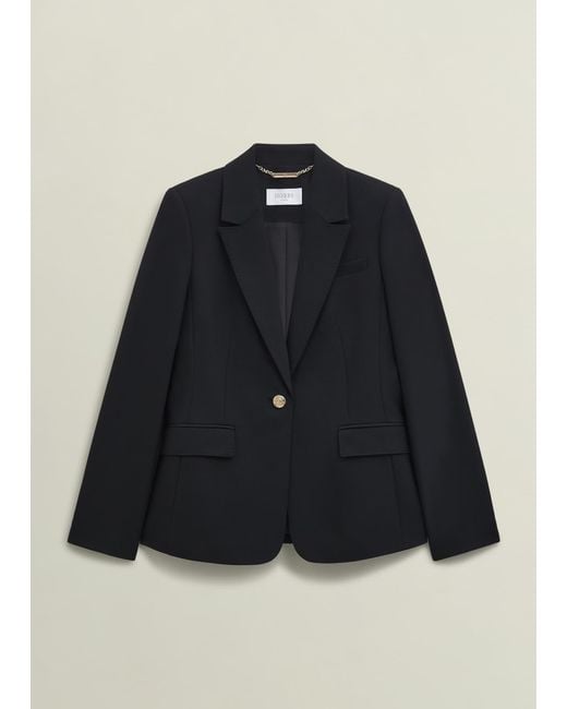 Hobbs Blue Heidi Wool Blend Jacket