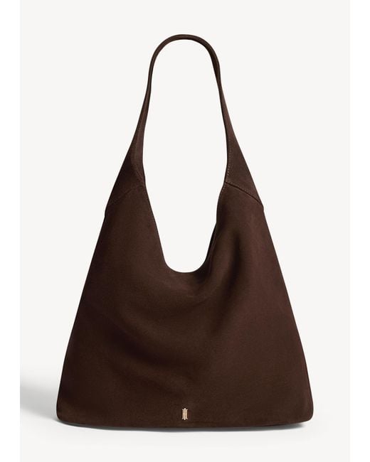 Hobbs Brown Blakely Suede Hobo Bag