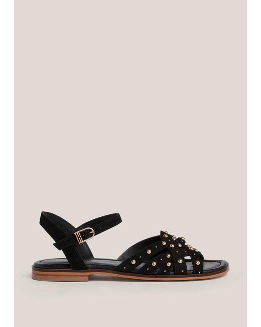 Hobbs Black Emerson Suede Sandals