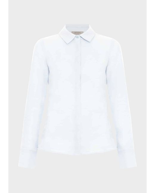 Hobbs White Victoria Linen Shirt