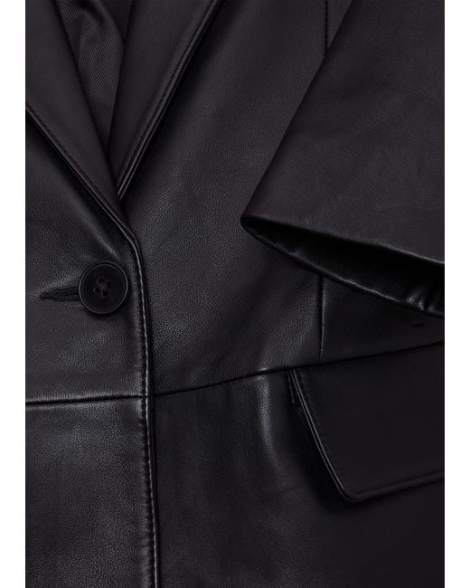 Hobbs Black Merissa Leather Blazer
