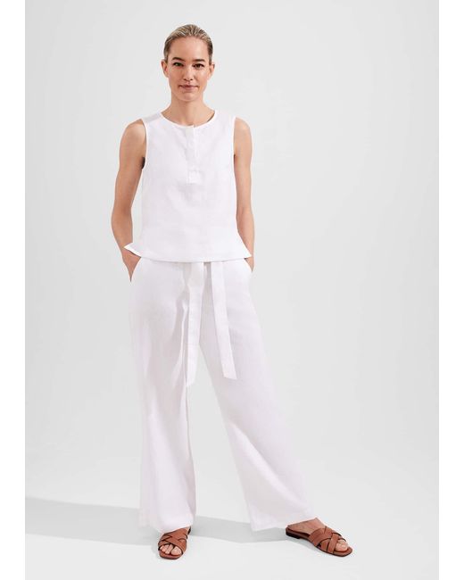 Hobbs White Jacqui Trousers