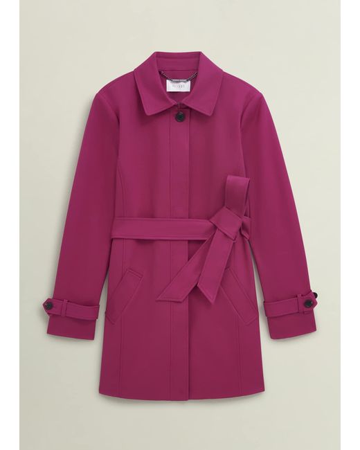 Hobbs Pink Jane Shower Resistant Trench Coat