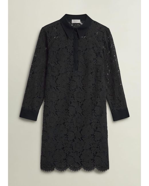 Hobbs Black Marciella Lace Dress