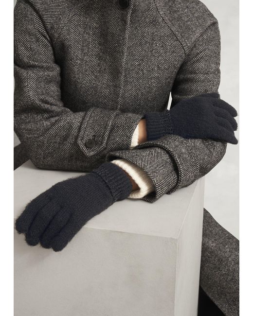 Hobbs Blue Carys Knit Gloves
