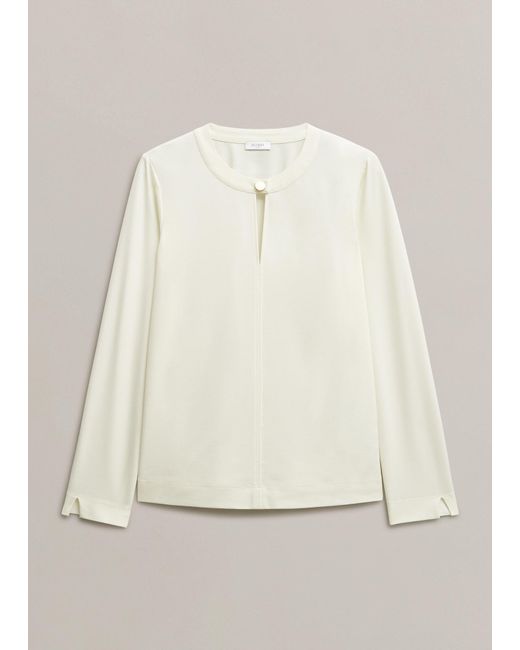Hobbs White Janey Ponte Tunic Top