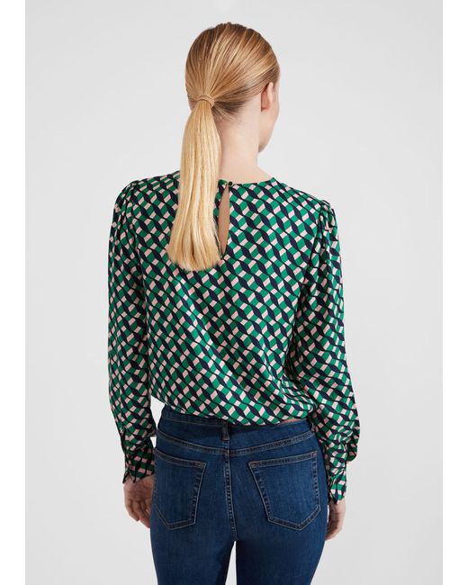 Hobbs Green Melody Blouse