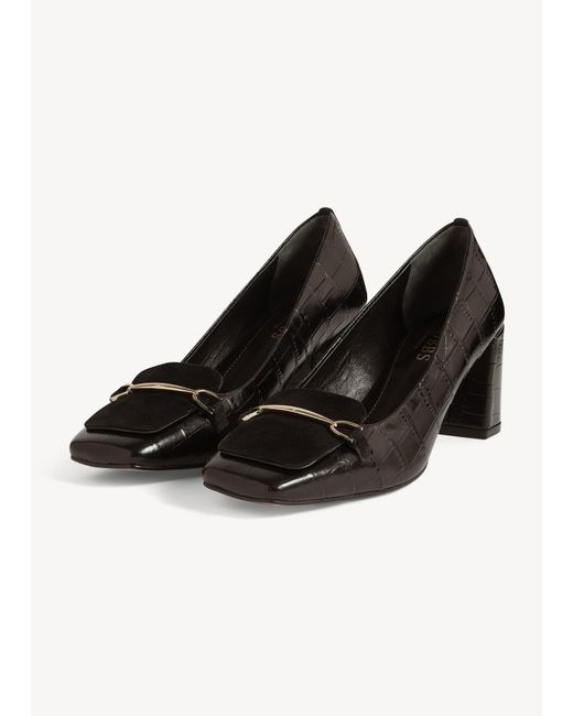 Hobbs Black Jaida Leather Courts