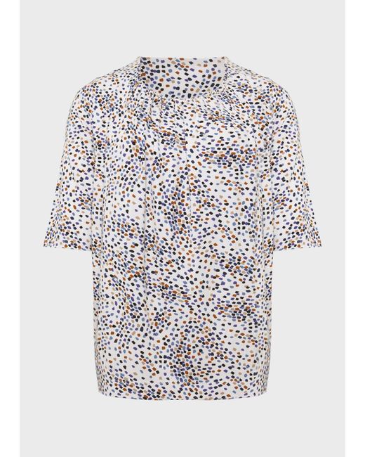Hobbs White Viola Printed Top