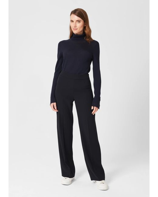 Hobbs Blue Abigail Wide Trousers