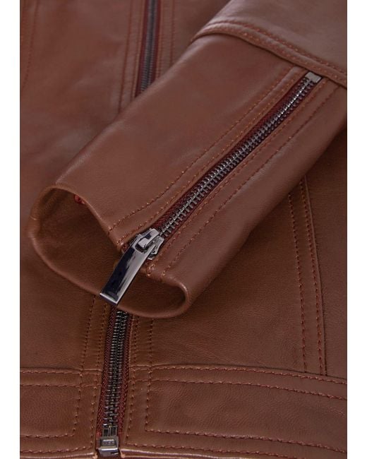 Hobbs Brown Fran Leather Jacket