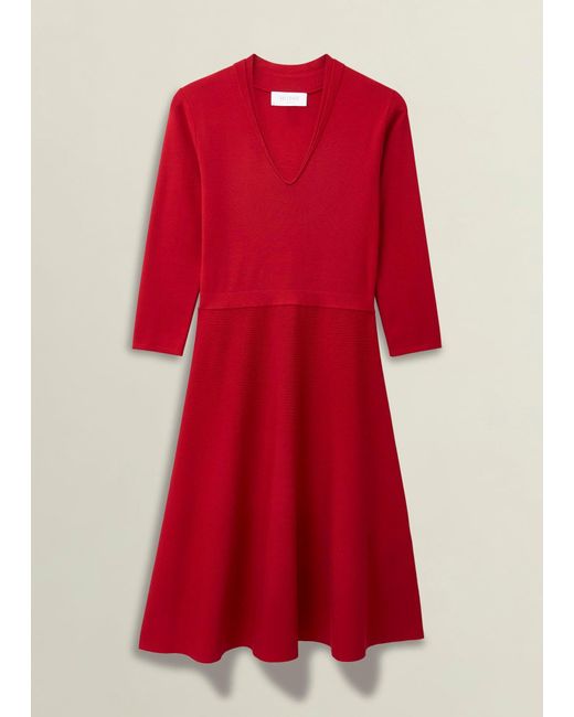 Hobbs Red Petite Scarlett Dress