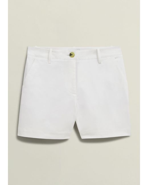 Hobbs White Reena Cotton Shorts