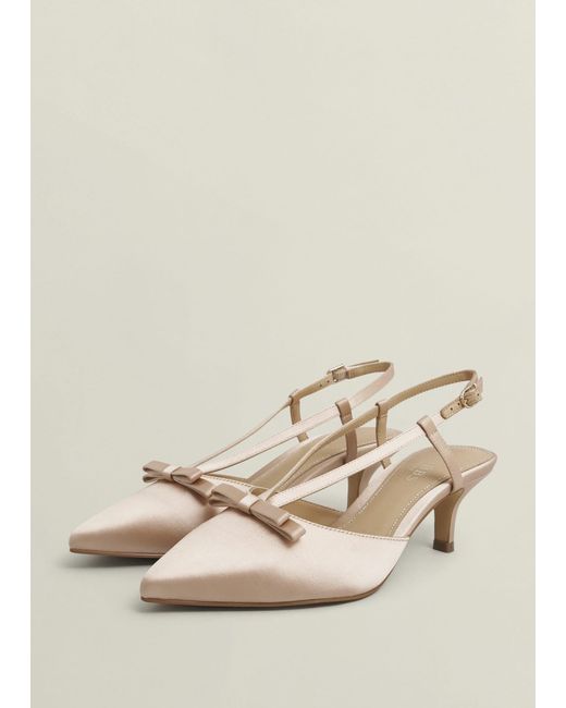 Hobbs Natural Macie Satin Bow Slingbacks