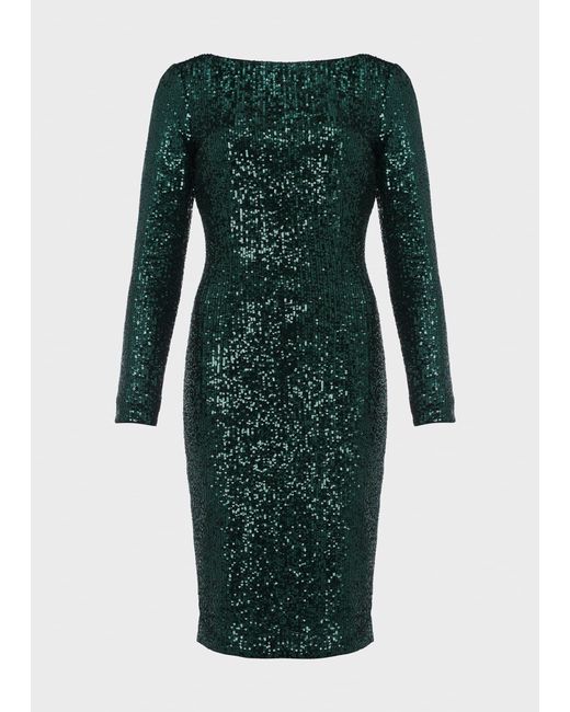 Hobbs Green Sawyer Sequin Shift Dress