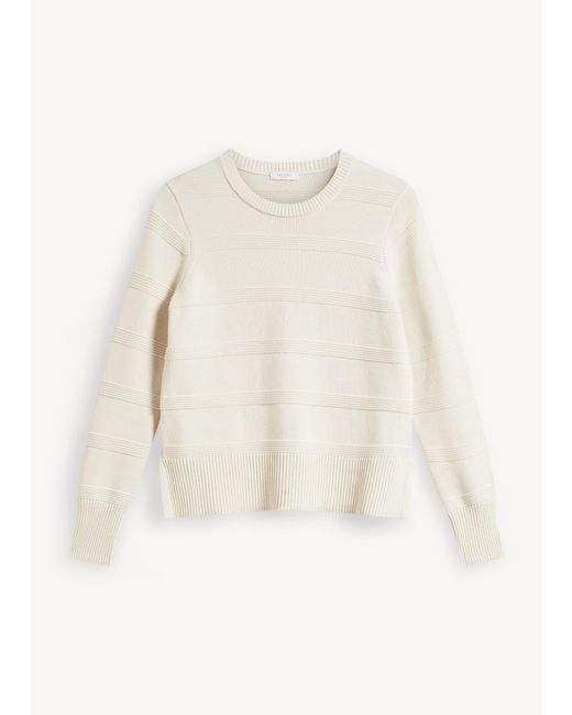 Hobbs Natural June Cotton Textured Jumper