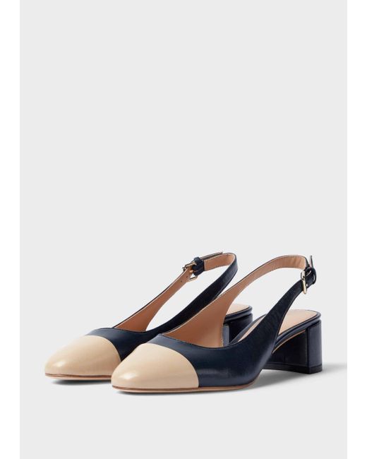 block heel slingback court shoes