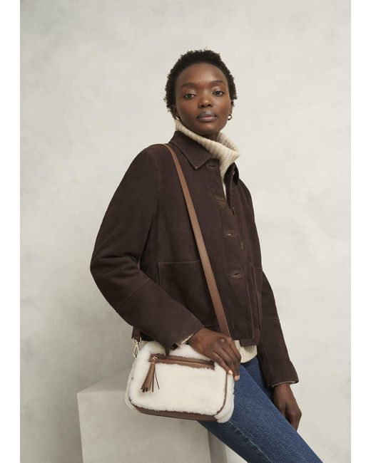 Hobbs Natural Carlton Shearling Crossbody Bag