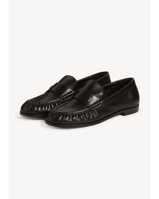 Hobbs Black Simone Leather Loafers