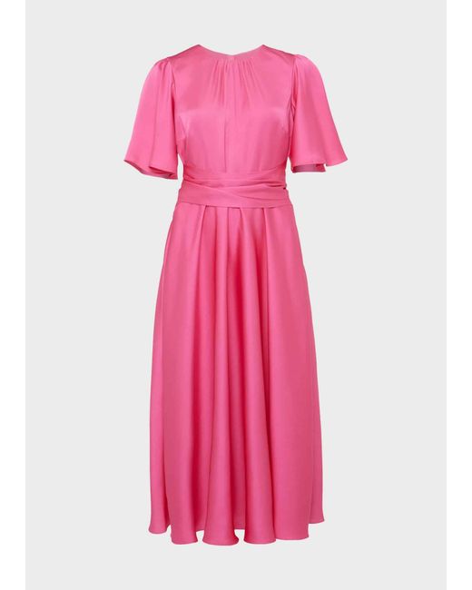 Hobbs Pink Orelia Fit And Flare Dress