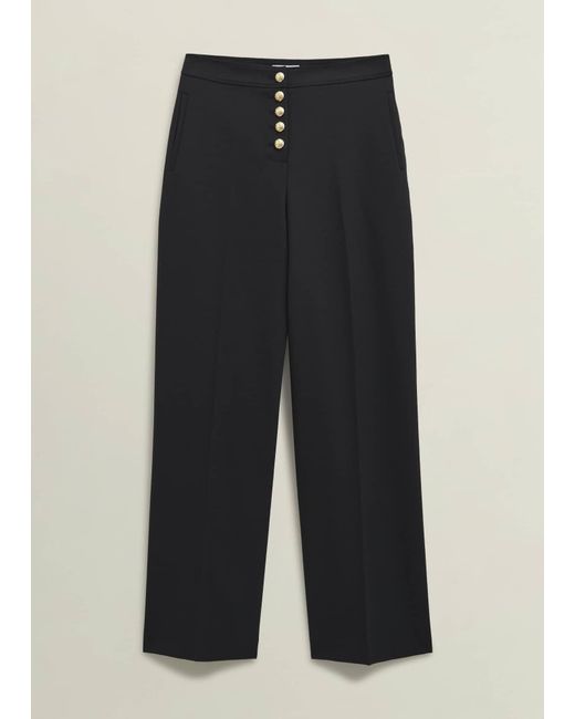 Hobbs Blue Highclere Wide Trousers