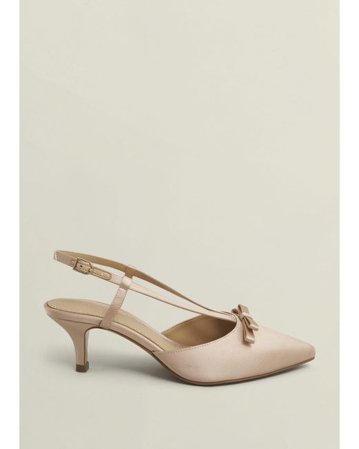 Hobbs Natural Macie Satin Bow Slingbacks