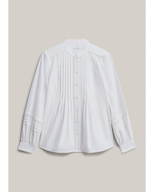 Hobbs White Mariette Blouse