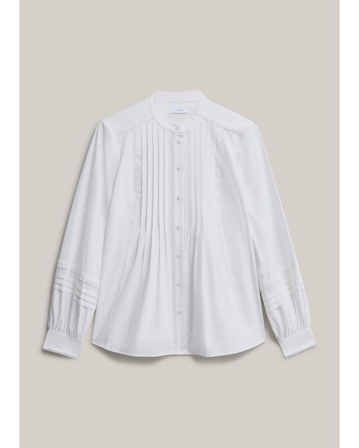 Hobbs White Mariette Blouse