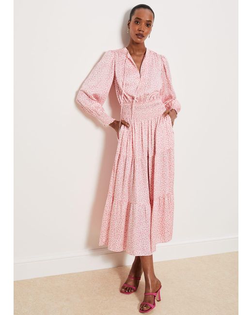 Hobbs Pink Fairfax Dress