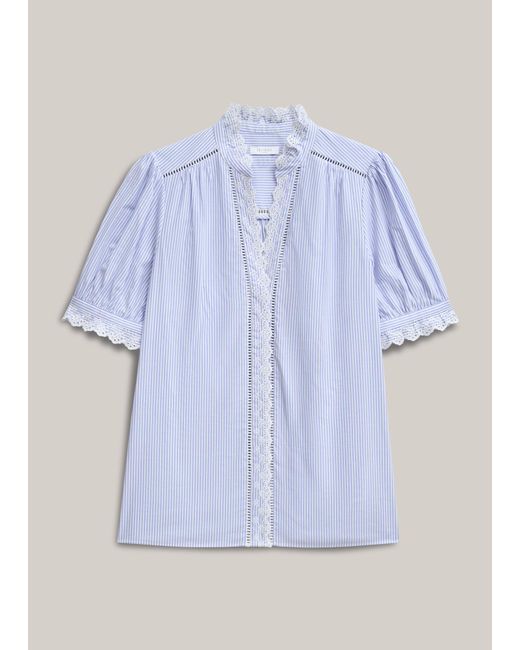 Hobbs Blue Naima Blouse