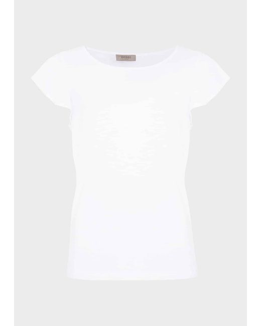 Hobbs White Nessie Cotton Slub Top