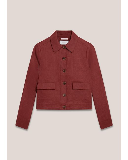 Hobbs Brown Clarence Linen Jacket