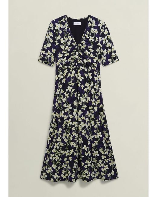 Hobbs White Petite Floral Peyton Jersey Midi Dress