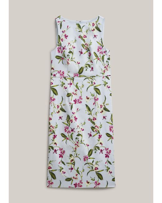 Hobbs Natural Petite Freda Floral Dress