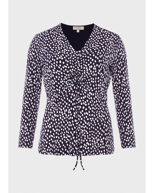 Hobbs Blue 'Simmy Printed Top